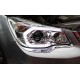 Передние фары Субару Форестер 2013-2016 V3 type  [Комплект Л+П; яркие ходовые огни; электрокорректор; биксеноновая линза]