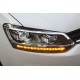 Передние фары Фольксваген Поло 2010-2019 V6 type [Комплект Л+П; яркие ходовые огни; светодиодные; биксеноновая линза; динамичный поворотник]