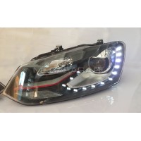 Передние фары Фольксваген Поло GTI 2010-2019 V8 type [Комплект Л+П; яркие ходовые огни; светодиодные; биксеноновая линза]