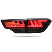 Задние фонари Тойота Хайлендер XU50 2014-2019 V14 Type ДЫМЧАТЫЕ [Комплект Л+П; полностью светодиодные; динамичный поворотник]