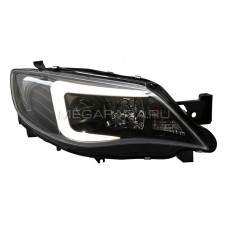 Передние фары Субару WRX Impreza 2009-2012 V2 Type [Комплект Л+П; ходовые огни; под галоген; под штатный электрокорректор]