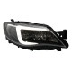 Передние фары Субару WRX Impreza 2009-2012 V2 Type [Комплект Л+П; ходовые огни; под галоген; под штатный электрокорректор]