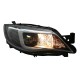 Передние фары Субару WRX Impreza 2009-2012 V2 Type [Комплект Л+П; ходовые огни; под галоген; под штатный электрокорректор]
