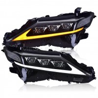 Передние светодиодные фары Тойота Камри V70 2019-2022 V1 type [Комплект Л+П; FULL LED; яркие ходовые огни; динамичный поворотник]