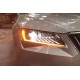 Передние светодиодные фары Шкода Суперб 3 2016-2020 V2 type [Комплект Л+П; яркие ходовые огни; светодиодный поворотник; электрокорректор; FULL LED]
