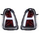 Задние фонари Мини Купер R56 Union Jack 2007-2013 V8 type БЕЛО-КРАСНЫЕ [Комплект Л+П; Светодиодные]