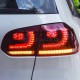 Задние фонари Гольф 6 2008 - 2012 GTI КРАСНЫЕ V13 type [Комплект Л+П; Светодиодные; Динамичный поворотник]
