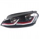Передние фары Гольф 7 V12 type GTI Red line [Комплект Л+П; яркие ходовые огни; биксеноновая линза HELLA 5R; электрокорректор; динамичный поворотник]