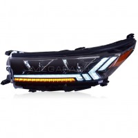 Передние фары Тойота Хайлендер 2018-2020 V7 type [Комплект Л+П; светодиодные; электрокорректор; яркие ходовые огни; динамичный поворотник]