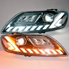 Передние светодиодные фары Ауди Q7 2006-2014 V2 type для AFS фар [Комплект Л+П; ходовые огни; FULL LED]