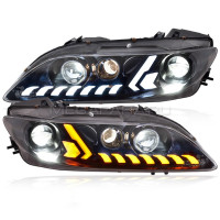 Передние фары Мазда 6 GG 2004-2008 V1 type [Комплект Л+П; FULL LED; электрокорректор; динамичный поворотник]