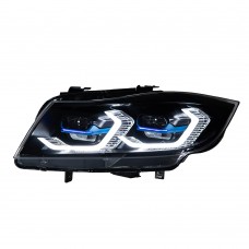 Передние фары БМВ 3 E90/E91 2005-2014 V4 type [Комплект Л+П; яркие ходовые огни; FULL LED]