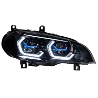 Передние фары БМВ Х5 (Е70) 2007-2014 V7 type [Комплект Л+П; ходовые огни; FULL LED]