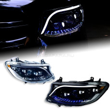 Передние светодиодные фары Mercedes Sprinter W907 2018-2024 V2 type [Комплект Л+П; ходовые огни; FULL LED]