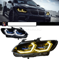 Передние фары БМВ 3 E92 2005-2009 V9 type [Комплект Л+П; яркие ходовые огни; FULL LED]