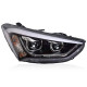 Передние LED фары Хендай Санта Фе 2013-2015 V4 Type [Комплект Л+П; яркие ходовые огни; электрокорректор; БИ LED]