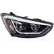 Передние LED фары Хендай Санта Фе 2013-2015 V4 Type [Комплект Л+П; яркие ходовые огни; электрокорректор; БИ LED]