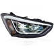 Передние LED фары Хендай Санта Фе 2013-2015 V4 Type [Комплект Л+П; яркие ходовые огни; электрокорректор; БИ LED]