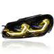 Передние фары Гольф 6 2008-2012 V2 Type [Комплект Л+П; яркие ходовые огни; динамичный поворотник; электрокорректор; FULL LED]
