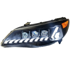 Передние светодиодные фары Хонда Цивик 4D 2005-2012 V3 type [Комплект Л+П; яркие ходовые огни; FULL LED]