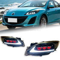 Передние фары Мазда 3 BL 2008-2013 V1 type [Комплект Л+П; ходовые огни; FULL LED]