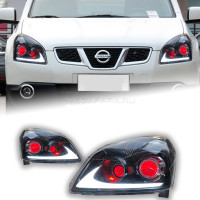 Передние фары Ниссан Кашкай 2008-2010 V1 type [Комплект Л+П; LED ходовые огни; электрокорректор; FULL LED]