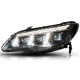 Передние светодиодные фары Хонда Цивик 4D 2005-2012 V2 type [Комплект Л+П; яркие ходовые огни; FULL LED]