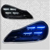 Передние фары Порше Кайен 957 2007-2010 V6 type [Комплект Л+П; ходовые огни; FULL LED]
