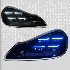 Передние фары Порше Кайен 957 2007-2010 V6 type [Комплект Л+П; ходовые огни; FULL LED]