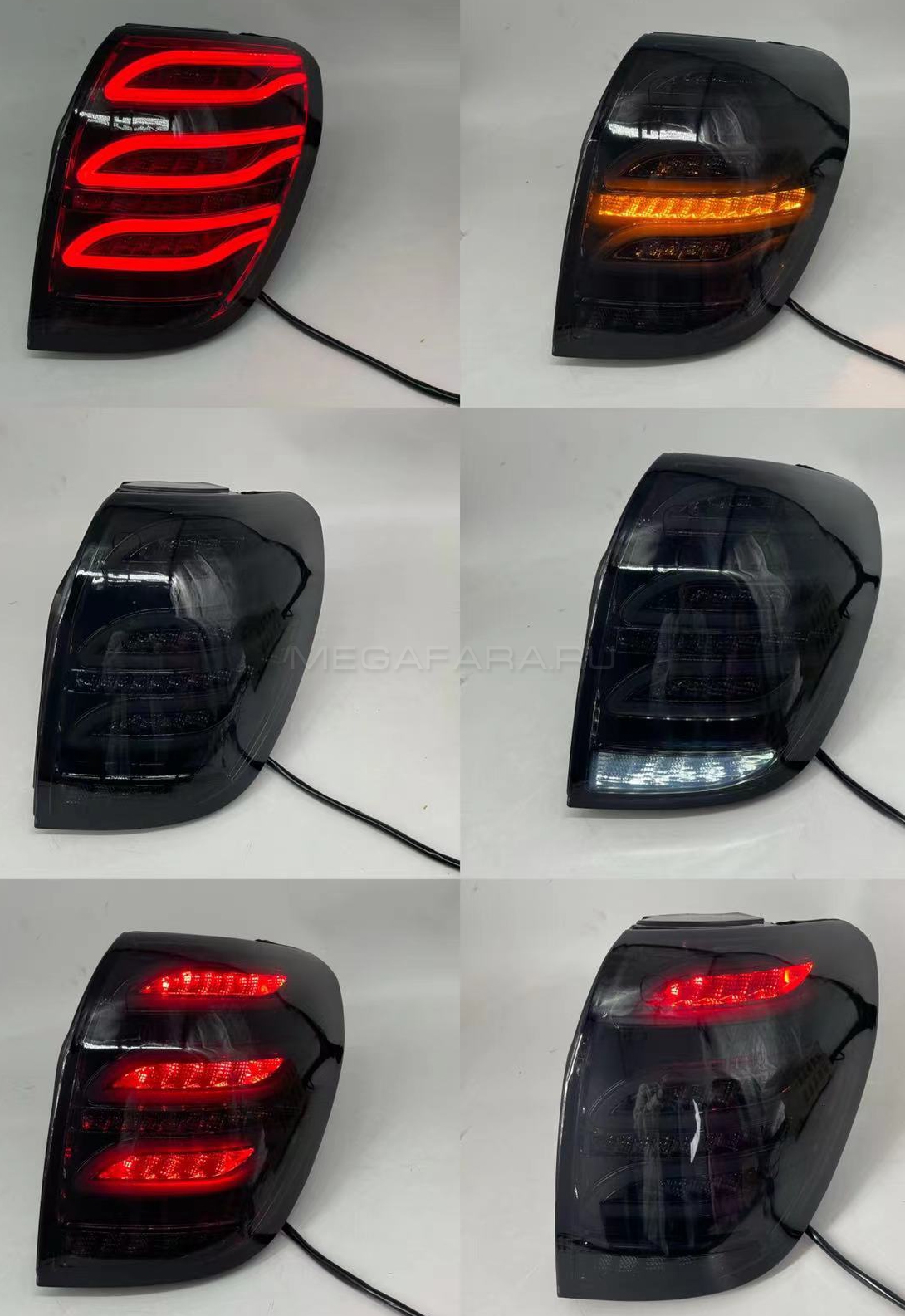 Задние фонари Шевроле Каптива 2008-2013 V6 type [ТЕМНЫЕ; Комплект Л+П; светодиодные; Динамичный поворотник]