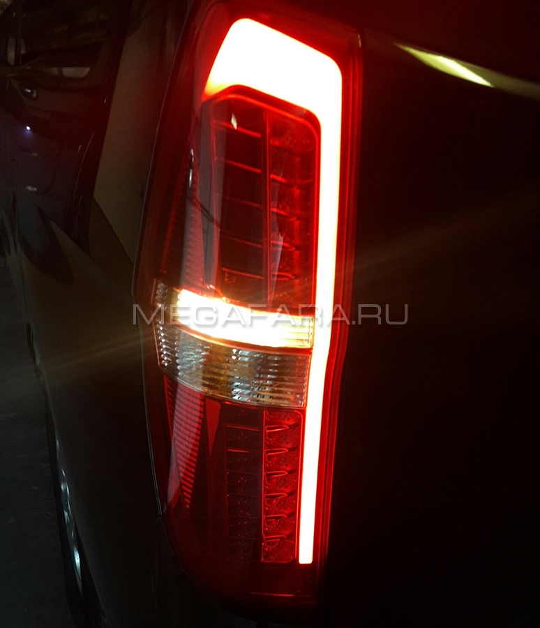 Задние фонари Хендай Гранд Старекс H1 2007-2014 V1 type [КРАСНЫЕ; Комплект Л+П; светодиодные]