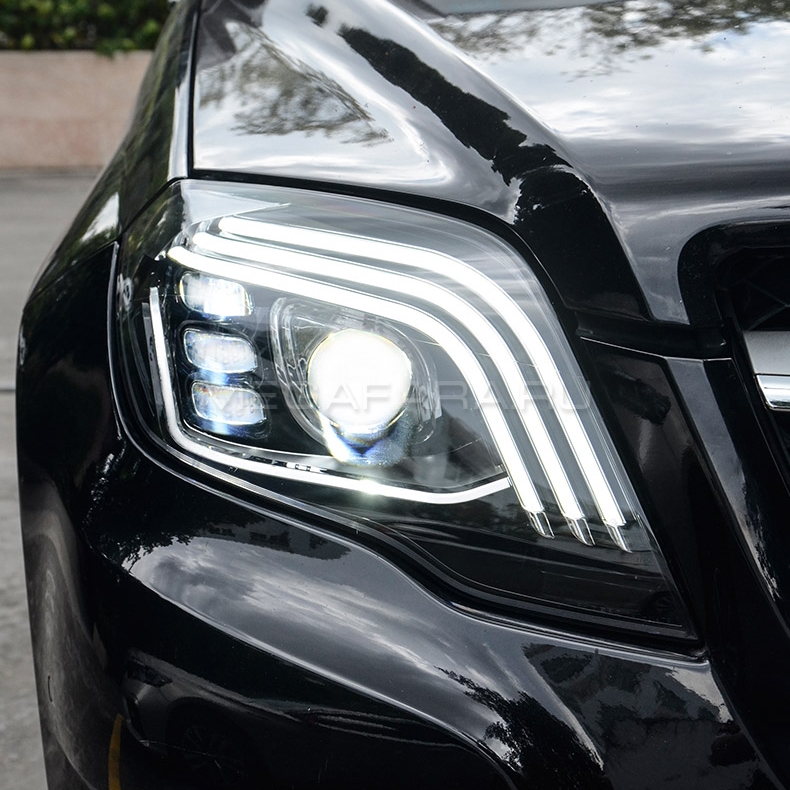 Передние фары Мерседес GLK 260 GLK 300 2012-2015 V4 type [Комплект Л+П; ходовые огни; электрокорректор; FULL LED]