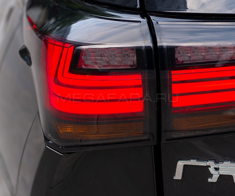 Задние фонари Тойота Хайлендер XU70 2020-2023 V3 Type КРАСНЫЕ [Комплект Л+П; полностью светодиодные; динамичный поворотник]