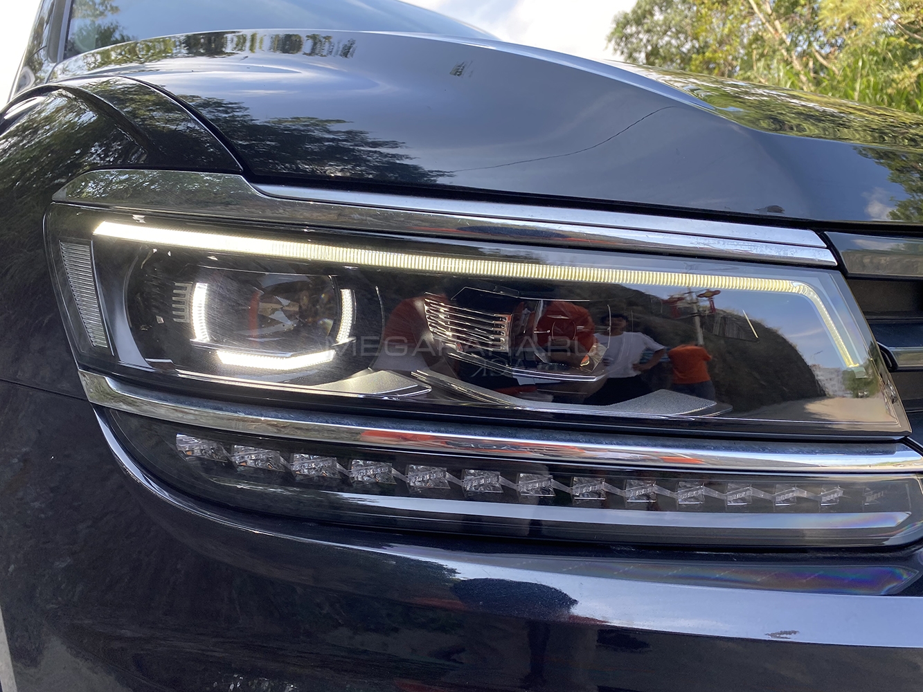 Передние фары VW Тигуан 2017-2019 V12 type [ОРИГИНАЛЬНЫЕ комплектующие; Комплект Л+П; ходовые огни; FULL LED]